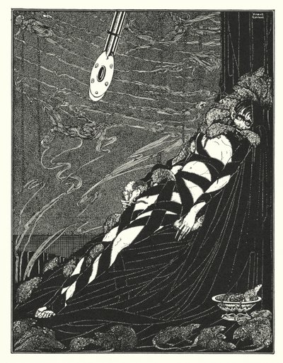 Edgar Allan Poe: Jáma a kyvadlo (litografie) od Harry Clarke
