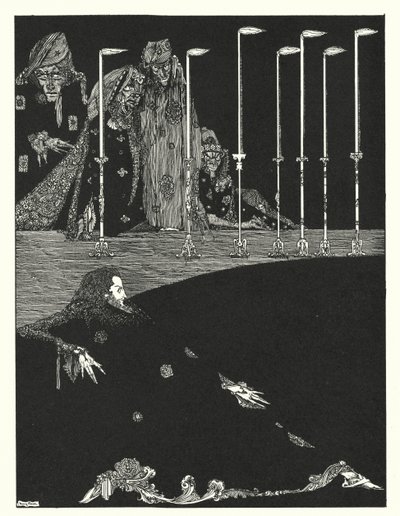 Edgar Allan Poe: Jáma a kyvadlo (litografie) od Harry Clarke