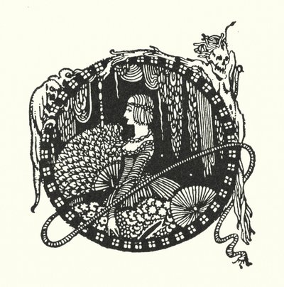Edgar Allan Poe: Brýle (litografie) od Harry Clarke