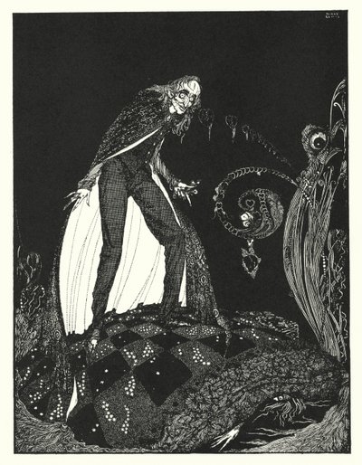 Edgar Allan Poe: Vyprávěné srdce (litografie) od Harry Clarke