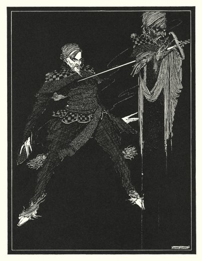Edgar Allan Poe: William Wilson (litografie) od Harry Clarke