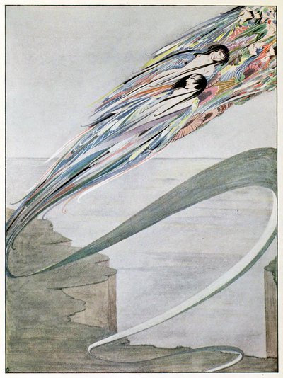 Jsem zrozen z tisíce bouří a šedý s spěchajícími dešti, z Roku na jaře, 1920 od Harry Clarke