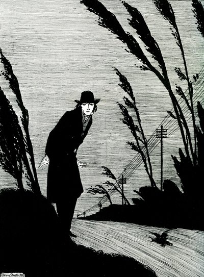 Uprostřed všeho byla studená bílá tvář od Harry Clarke