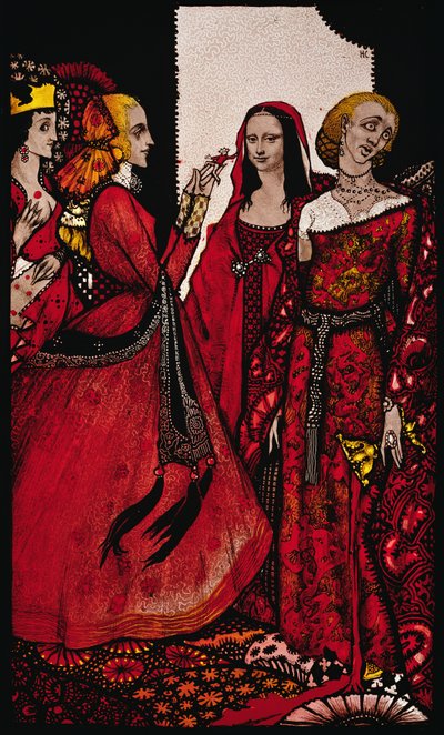 Královny, jejichž prst kdysi hýbal lidmi Ilustrace Harry Clarke z 