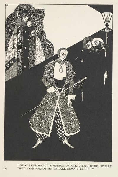Galoše štěstí. "To je pravděpodobně muzeum umění," pomyslel si, "kde zapomněli sundat nápis." od Harry Clarke