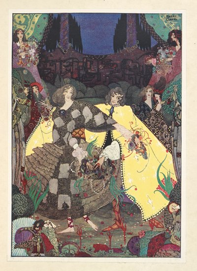 Rajská zahrada. "Teď začneme tančit!" křičely víly. od Harry Clarke