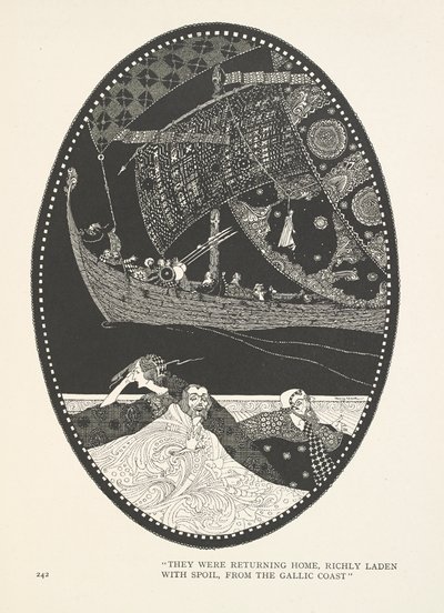 Dcera krále Marsh. Vraceli se domů, bohatě naložení kořistí, z galského pobřeží. od Harry Clarke