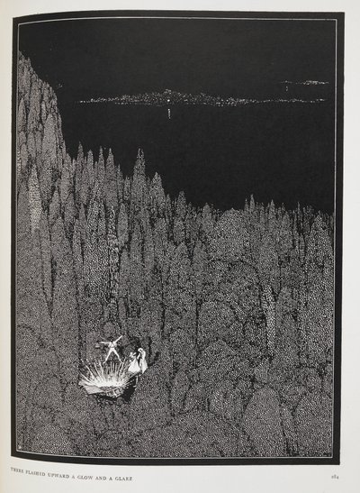Zářila a zářila nahoru. Ilustrace k povídce „zlatý brouček“. od Harry Clarke