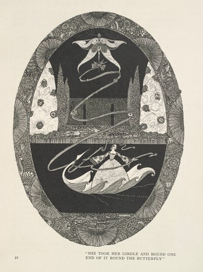 Paleček Vzala svůj pás a ovázala jeden jeho konec kolem motýla. od Harry Clarke