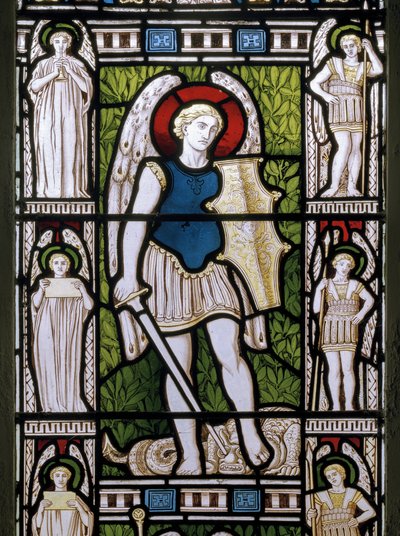 Minley, St Andrew, James Powell & Sons, Harry Ellis Wooldridge, Archanděl Michael, 1870 od Harry Ellis Wooldridge