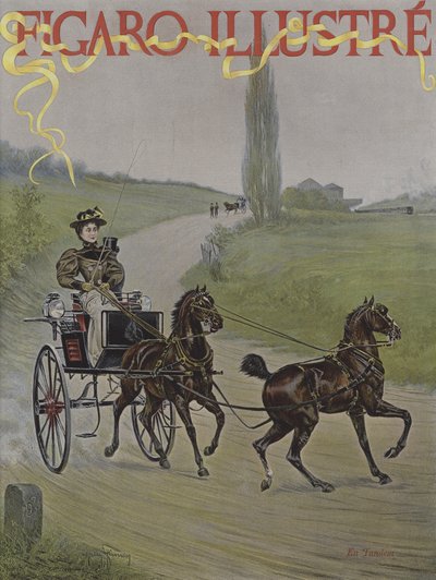 Tandem. Obálka Le Figaro Illustre, červen 1895 od Harry Finney