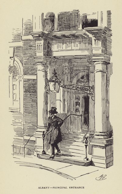 Albany, hlavní vchod od Harry Furniss