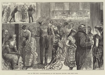 Umění ve městě, Conversazione v Mansion House od Harry Furniss