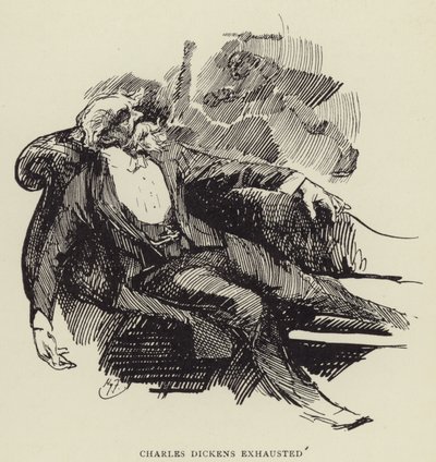 Charles Dickens vyčerpaný od Harry Furniss