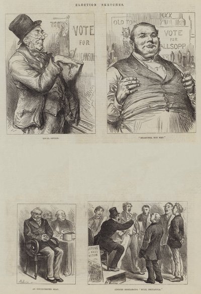 Volební náčrtky od Harry Furniss