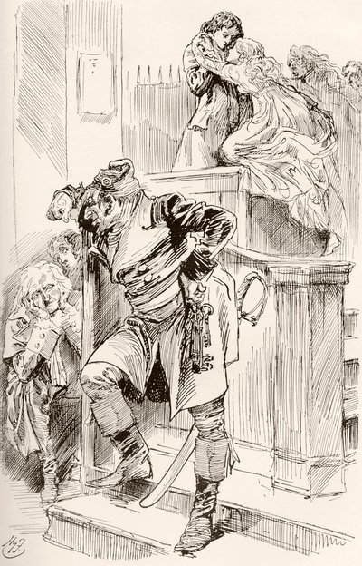 Ilustrace k románu Charlese Dickense Příběh dvou měst od Harry Furniss