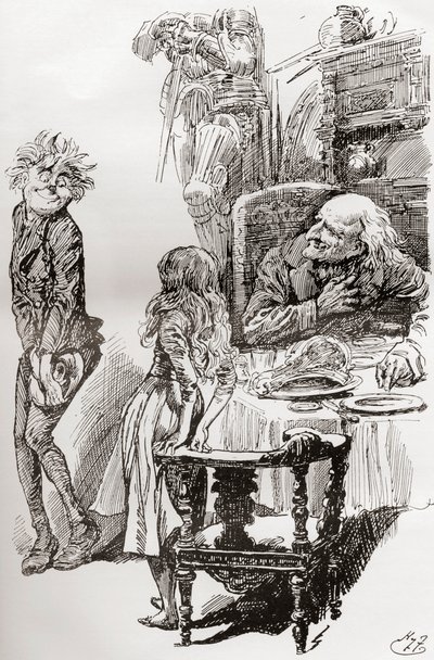 Ilustrace pro Charlese Dickense The Old Curiosity Shop od Harry Furniss