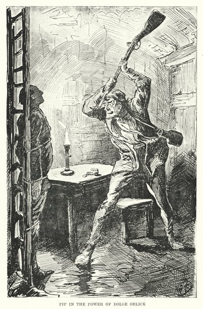 Ilustrace pro Velká očekávání od Charlese Dickense (litho) od Harry Furniss