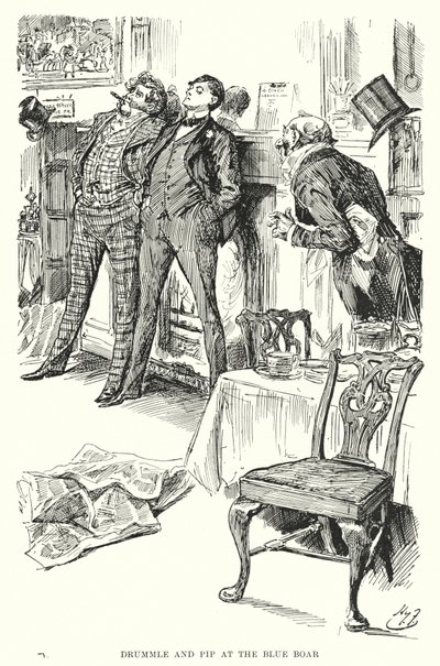 Ilustrace pro Velká očekávání od Charlese Dickense (litho) od Harry Furniss