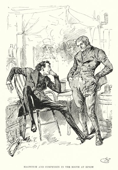 Ilustrace pro Velká očekávání od Charlese Dickense (litho) od Harry Furniss