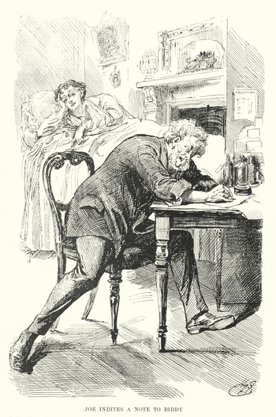 Ilustrace pro Velká očekávání od Charlese Dickense (litho) od Harry Furniss