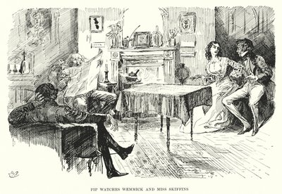 Ilustrace pro Velká očekávání od Charlese Dickense (litho) od Harry Furniss