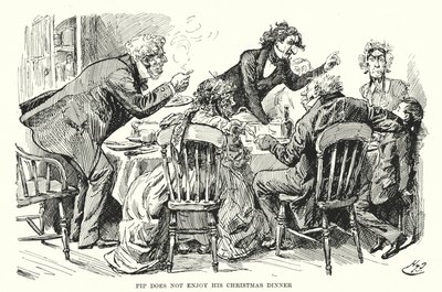 Ilustrace pro Velká očekávání od Charlese Dickense (litho) od Harry Furniss