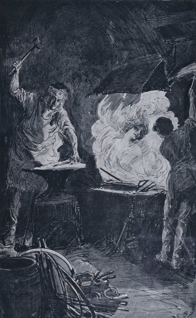 Ilustrace pro Velká očekávání od Charlese Dickense (litho) od Harry Furniss
