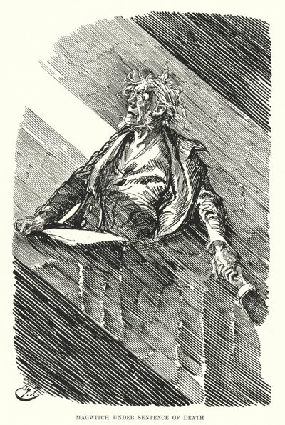Ilustrace pro Velká očekávání od Charlese Dickense (litho) od Harry Furniss
