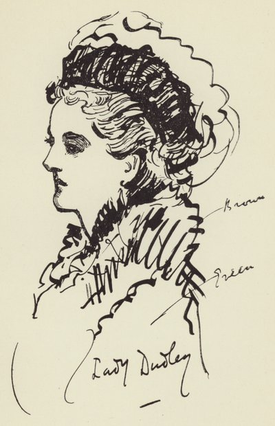 Lady Dudleyová od Harry Furniss