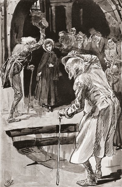 Malá Dorrit. Ilustrace Harryho Furnisse k románu Charlese Dickense Little Dorrit z The Testimonial Edition, vydaného v roce 1910. od Harry Furniss