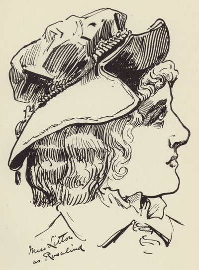 Slečna Littonová jako Rosalinda od Harry Furniss