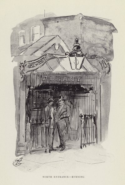 Severní vchod, večer od Harry Furniss