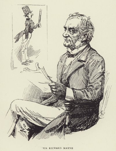 Sir Richard Mayne od Harry Furniss