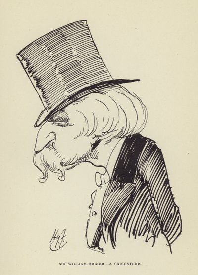 Sir William Fraser, karikatura od Harry Furniss