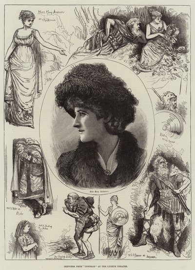 Skici od Ingomara v divadle Lyceum od Harry Furniss