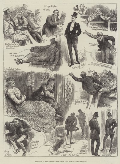 Náčrtky v parlamentu, Sněmovna opustila zasedání od Harry Furniss