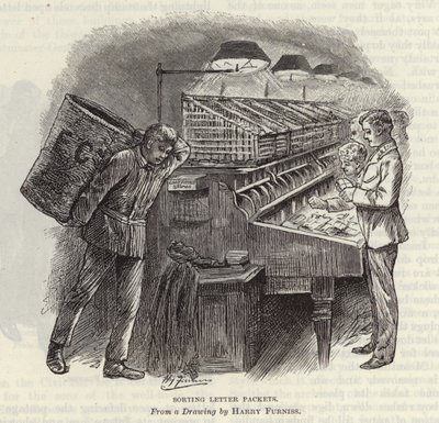Třídění dopisních balíků od Harry Furniss