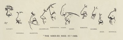 Mají to Noes-es (tj. nosy politiků) - 1883 (litho) od Harry Furniss