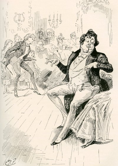 Turveydrops, starší a mladší. Ilustrace Harryho Furnisse k románu Charlese Dickense Bleak House, z The Testimonial Edition, vydaného v roce 1910. od Harry Furniss