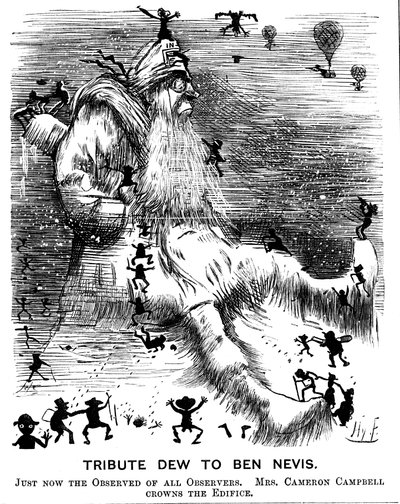Pocta Dew to Ben Nevis, 1883 od Harry Furniss