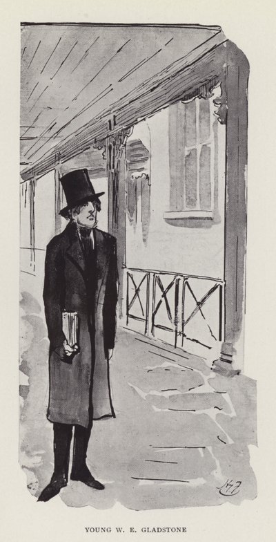 Mladý W E Gladstone od Harry Furniss