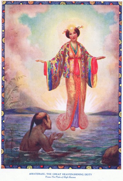 Amaterasu, velké zářivé božstvo nebes (z Planiny vysokého nebe) (litografie) od Harry George Theaker