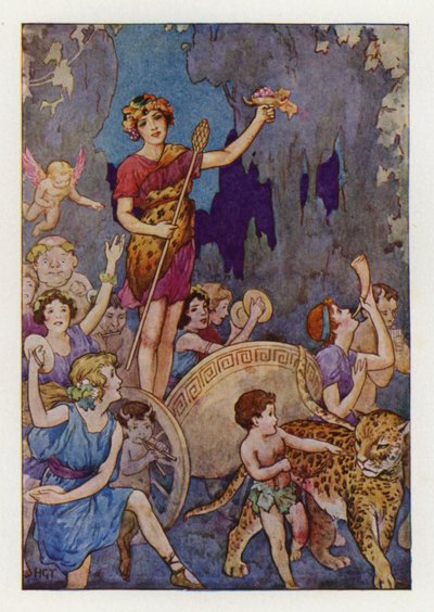 Bacchus (barevná litografie) od Harry George Theaker