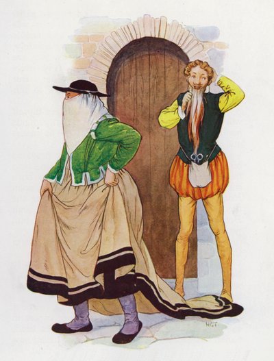 Ilustrace k Donu Quijotovi (barevná litografie) od Harry George Theaker