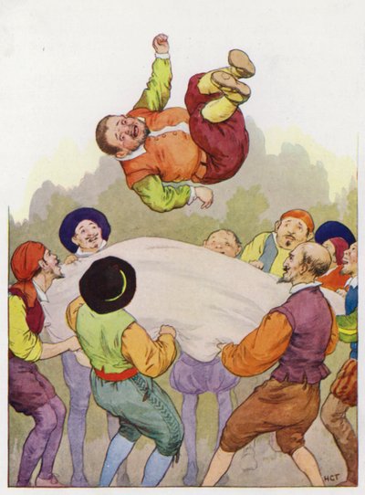 Ilustrace k Donu Quijotovi (barevná litografie) od Harry George Theaker