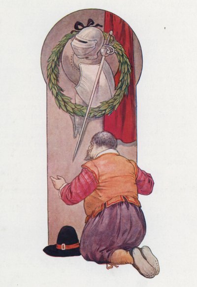 Ilustrace k Donu Quijotovi (barevná litografie) od Harry George Theaker