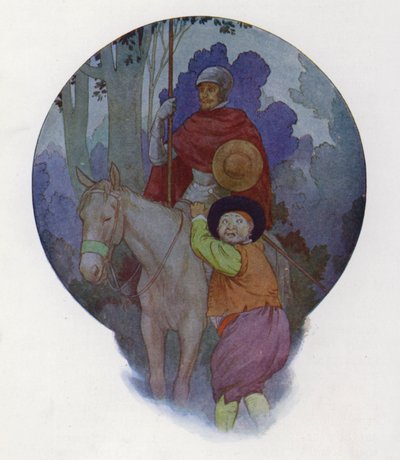Ilustrace k Donu Quijotovi (barevná litografie) od Harry George Theaker