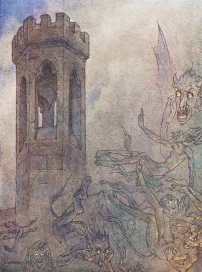 Paní Rohesia (barevná litografie) od Harry George Theaker
