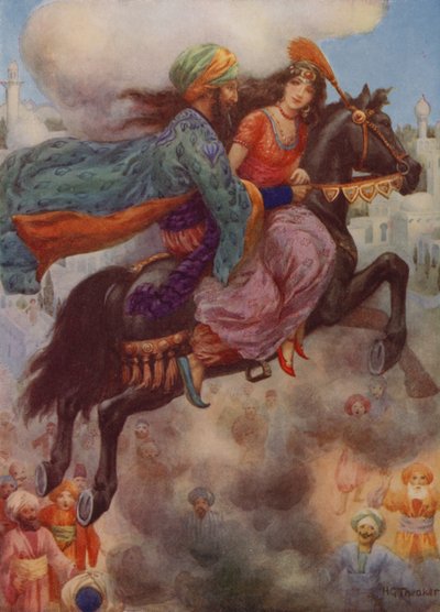 Princezna se vrací do Persie (barevná litografie) od Harry George Theaker